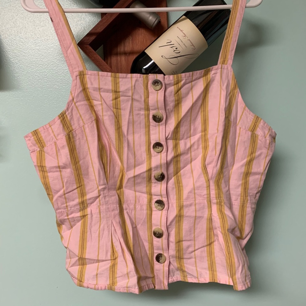 Blush and yellow crop top